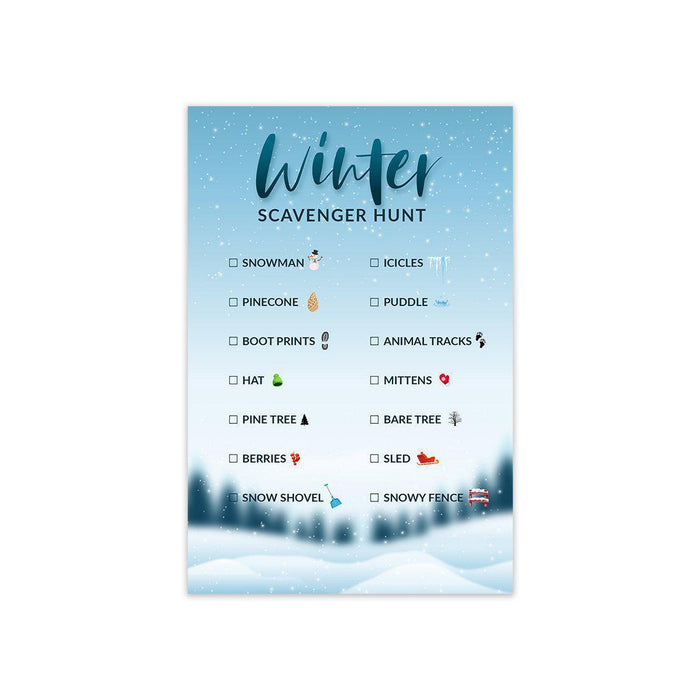 Scavenger Hunt Game Cards, Outdoor Treasure Hunt for Kids, Indoor Outdoor Activities for Children-Set of 20-Andaz Press-Spring-