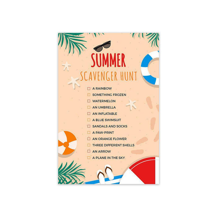 Scavenger Hunt Game Cards, Outdoor Treasure Hunt for Kids, Indoor Outdoor Activities for Children-Set of 20-Andaz Press-Spring-