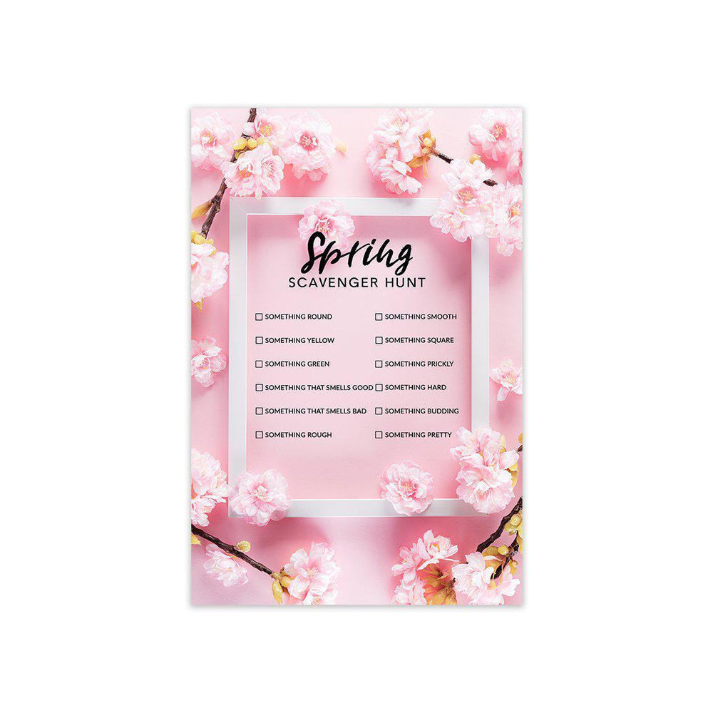 Scavenger Hunt Game Cards, Outdoor Treasure Hunt for Kids, Indoor Outdoor Activities for Children-Set of 20-Andaz Press-Spring-