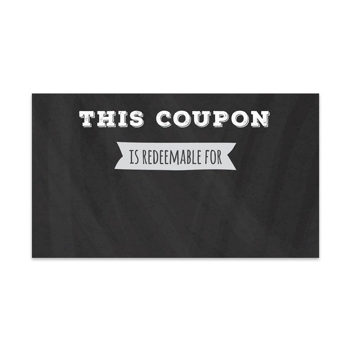 Script Blank Coupon Is Redeemable For Voucher Cards, Redeem Discount Small Business-Set of 100-Andaz Press-Script Design-