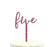 Script Number Glitter Acrylic Birthday Cake Toppers-Set of 1-Andaz Press-Gold-One-