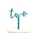 Script Number Glitter Acrylic Birthday Cake Toppers-Set of 1-Andaz Press-Gold-One-