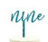 Script Number Glitter Acrylic Birthday Cake Toppers-Set of 1-Andaz Press-Aqua-Nine-