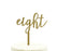 Script Number Glitter Acrylic Birthday Cake Toppers-Set of 1-Andaz Press-Gold-Eight-