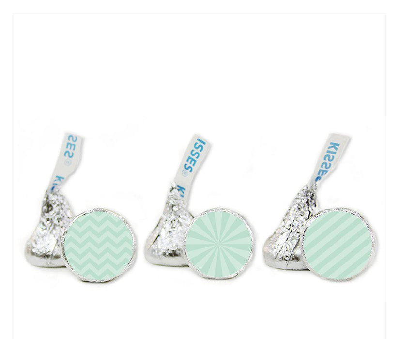 Shadow Stripes, Starburst, Chevron Hershey's Kisses Stickers-Set of 216-Andaz Press-Ivory-