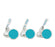 Shadow Stripes, Starburst, Chevron Hershey's Kisses Stickers-Set of 216-Andaz Press-Aqua-