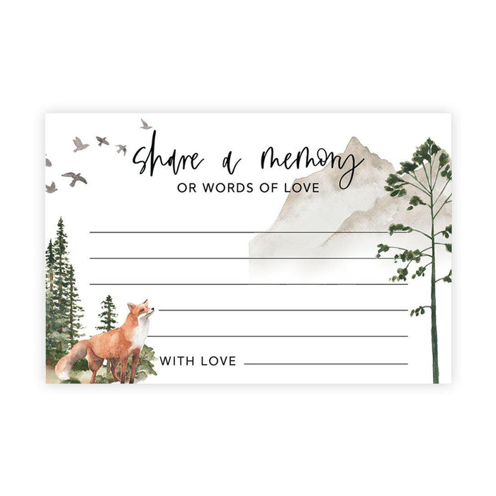 Share a Memory Cards, Cards for Wedding, Celebration of Life, Retirement, Design 2-Set of 52-Andaz Press-Black and Glitter Stripes-