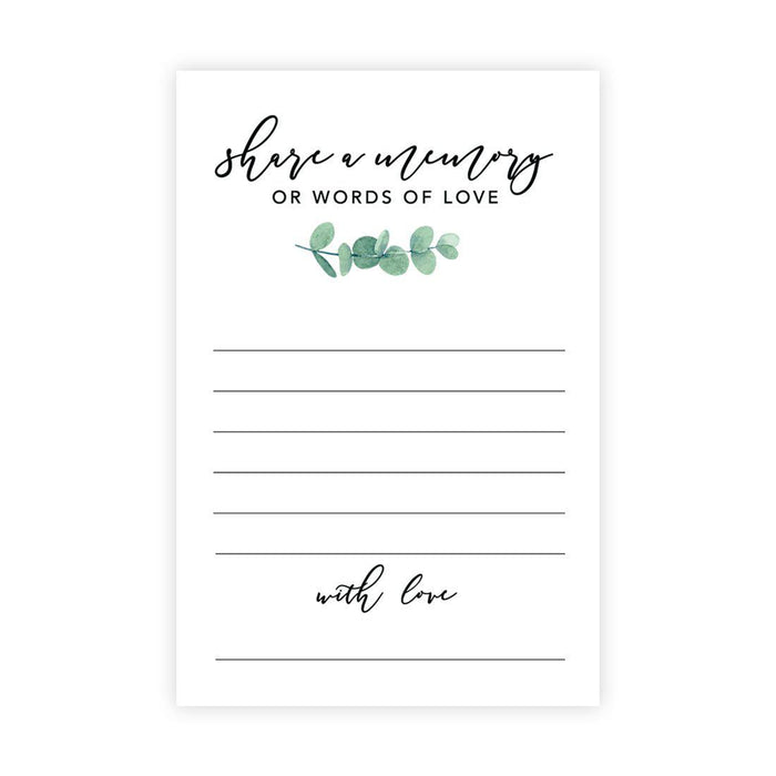 Share a Memory Cards, Cards for Wedding, Celebration of Life, Retirement, Design 2-Set of 52-Andaz Press-Black and Glitter Stripes-