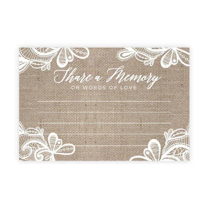 Share a Memory Cards, Cards for Wedding, Celebration of Life, Retirement, Design 2-Set of 52-Andaz Press-Black and Glitter Stripes-