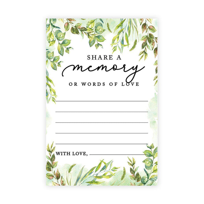 Share a Memory Cards, Cards for Wedding, Celebration of Life, Retirement, Design 2-Set of 52-Andaz Press-Black and Glitter Stripes-