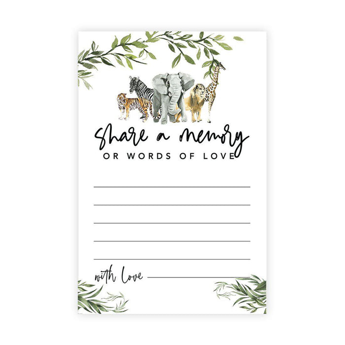 Share a Memory Cards, Cards for Wedding, Celebration of Life, Retirement, Design 2-Set of 52-Andaz Press-Black and Glitter Stripes-