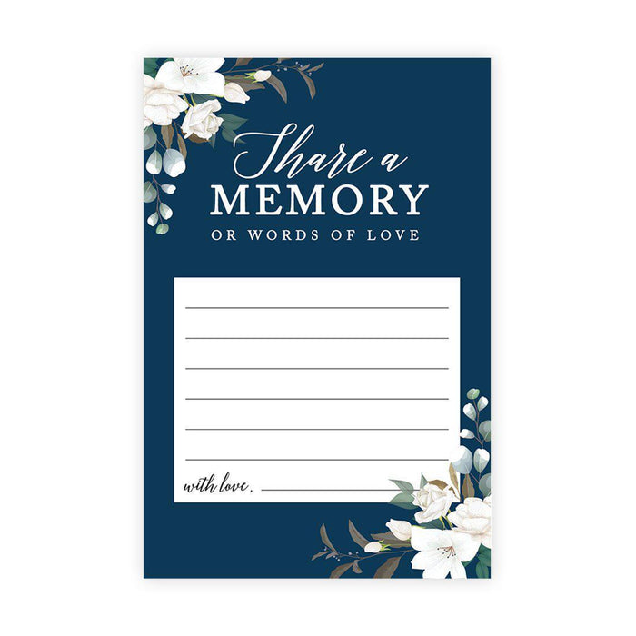 Share a Memory Cards, Cards for Wedding, Celebration of Life, Retirement, Design 2-Set of 52-Andaz Press-Black and Glitter Stripes-