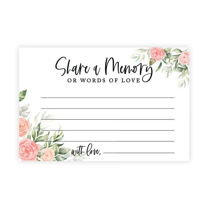 Share a Memory Cards, Cards for Wedding, Celebration of Life, Retirement, Design 2-Set of 52-Andaz Press-Black and Glitter Stripes-