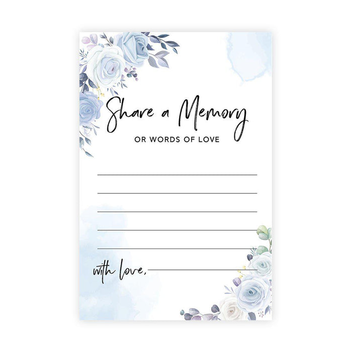 Share a Memory Cards, Cards for Wedding, Celebration of Life, Retirement, Design 2-Set of 52-Andaz Press-Black and Glitter Stripes-