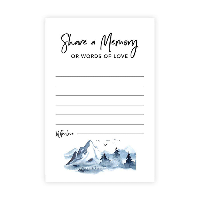 Share a Memory Cards, Cards for Wedding, Celebration of Life, Retirement, Design 2-Set of 52-Andaz Press-Black and Glitter Stripes-