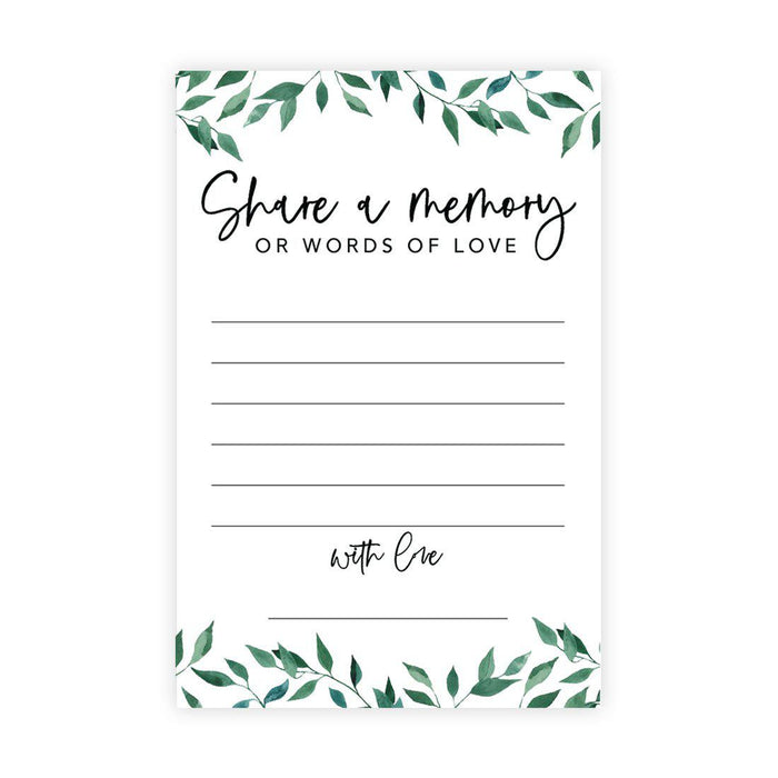 Share a Memory Cards, Cards for Wedding, Celebration of Life, Retirement, Design 2-Set of 52-Andaz Press-Black and Glitter Stripes-