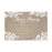 Share a Memory Cards, Cards for Wedding, Celebration of Life, Retirement, Design 2-Set of 52-Andaz Press-Rustic Burlap Lace-