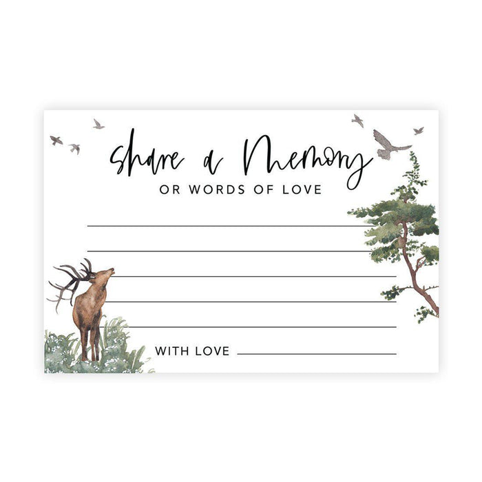 Share a Memory Cards, Cards for Wedding, Celebration of Life, Retirement, Design 2-Set of 52-Andaz Press-Woodland Animals-