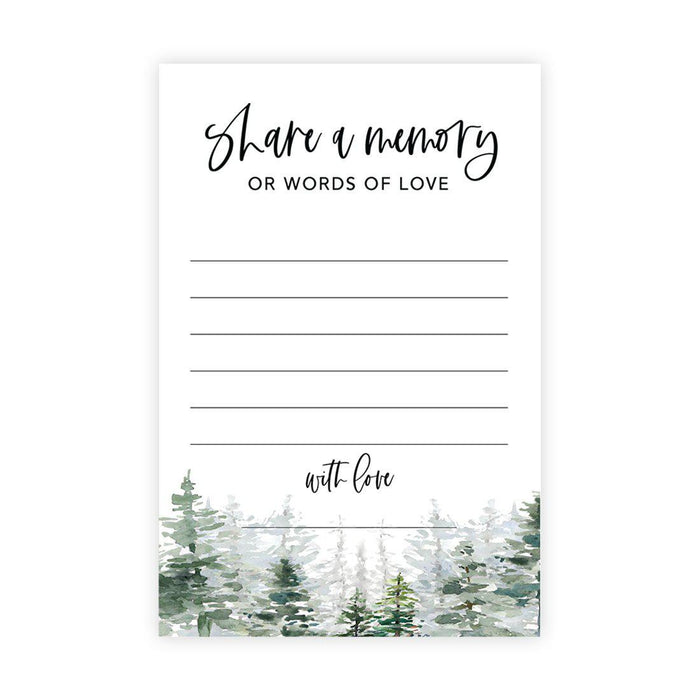 Share a Memory Cards, Cards for Wedding, Celebration of Life, Retirement, Design 2-Set of 52-Andaz Press-Woodland Forest-