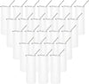 Skinny Tumbler White Stainless Steel Tumbler with Lid and Metal Straw Bulk- Sublimation Blanks Products-Set of 25-Andaz Press-