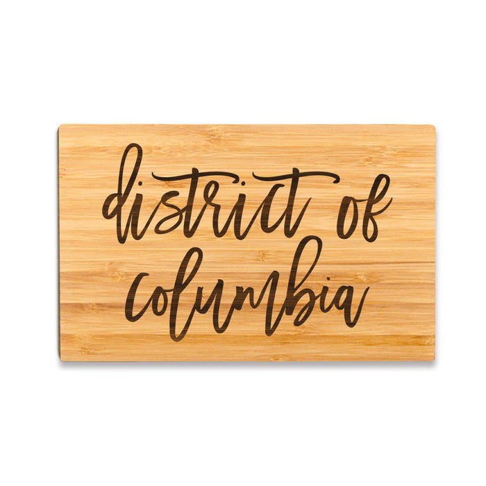 Small Engraved City Country Bamboo Wood Cutting Board, Calligraphy-Set of 1-Andaz Press-Austin-