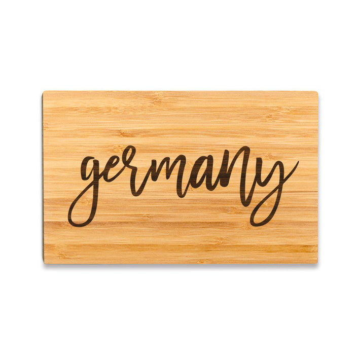 Small Engraved City Country Bamboo Wood Cutting Board, Calligraphy-Set of 1-Andaz Press-Austin-