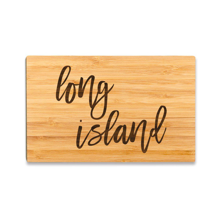 Small Engraved City Country Bamboo Wood Cutting Board, Calligraphy-Set of 1-Andaz Press-Austin-