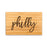 Small Engraved City Country Bamboo Wood Cutting Board, Calligraphy-Set of 1-Andaz Press-Austin-
