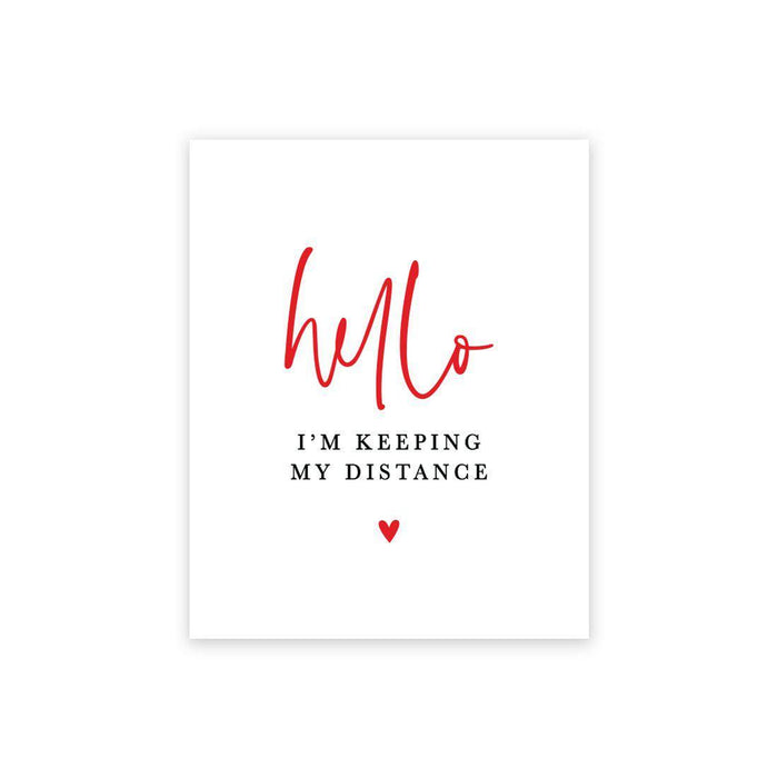 Social Distance Canvas Wedding Party Signs, Formal Black and White Canvas Print Table Sign-Set of 1-Andaz Press-My Distance-