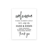 Social Distance Canvas Wedding Party Signs, Formal Black and White Canvas-Set of 1-Andaz Press-Celebrate Safely-