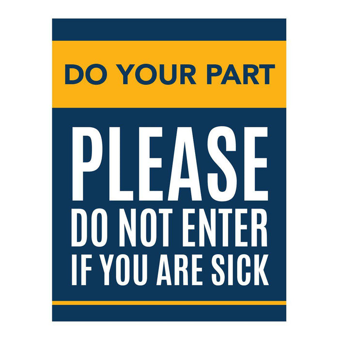 Social Distancing Do Not Enter If Symptoms, Round Business Signs, Vinyl Sticker Decals-Set of 10-Andaz Press-Symptoms-