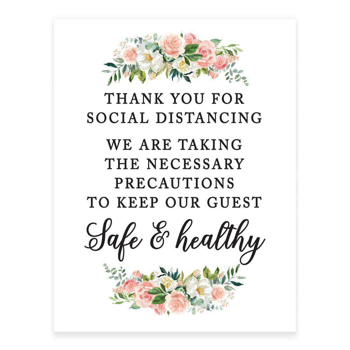 Social Distancing Rectangle Safety First For Your Health & Safety Business Signs, Vinyl Sticker Decals-Set of 50-Andaz Press-Please Do Not Touch Green/Black-