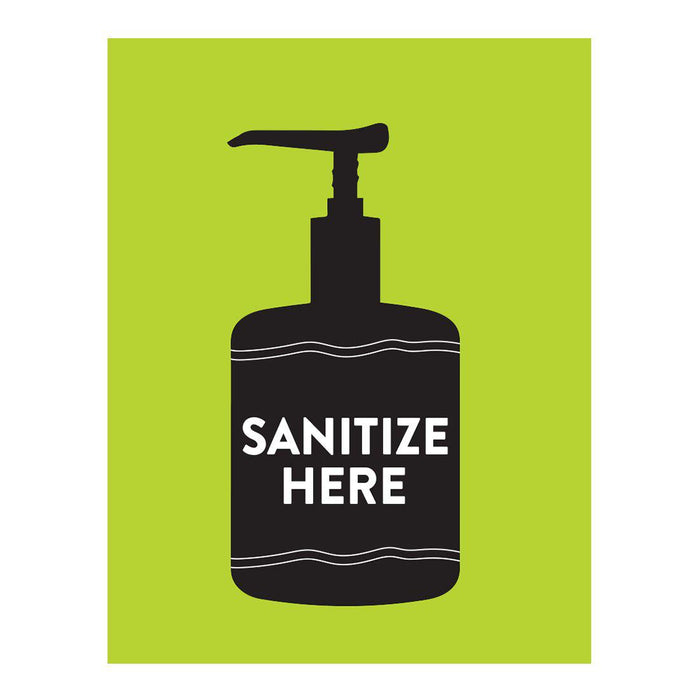 Social Distancing Rectangle Wash Your Hands Business Signs, Labels, Vinyl Sticker Decals-Set of 10-Andaz Press-Sanitize Your Hands-