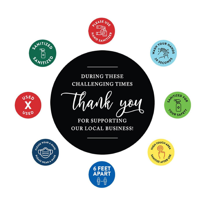 Social Distancing Round 6 Feet Apart Floor Stickers Business Signs, Vinyl Sticker Decals Part 2-Set of 50-Andaz Press-Maintain A Safe Distance Aqua-