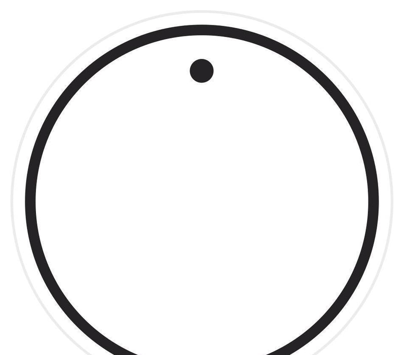 Solid Color Circle Blank Gift Tags-Set of 24-Andaz Press-Black-