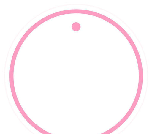 Solid Color Circle Blank Gift Tags-Set of 24-Andaz Press-Bubblegum Pink-