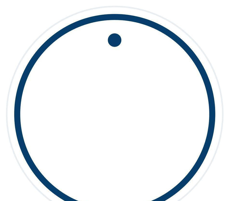 Solid Color Circle Blank Gift Tags-Set of 24-Andaz Press-Navy Blue-