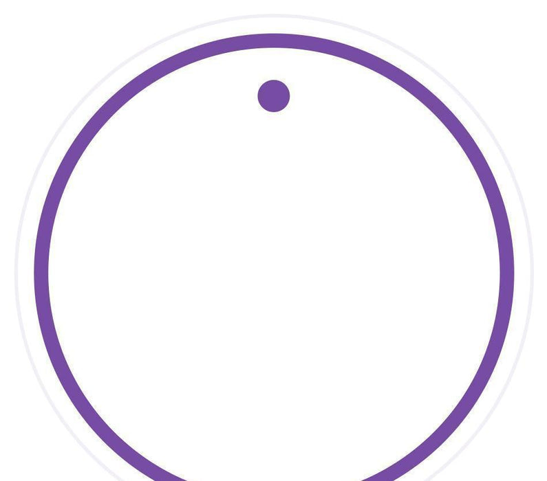 Solid Color Circle Blank Gift Tags-Set of 24-Andaz Press-Purple-