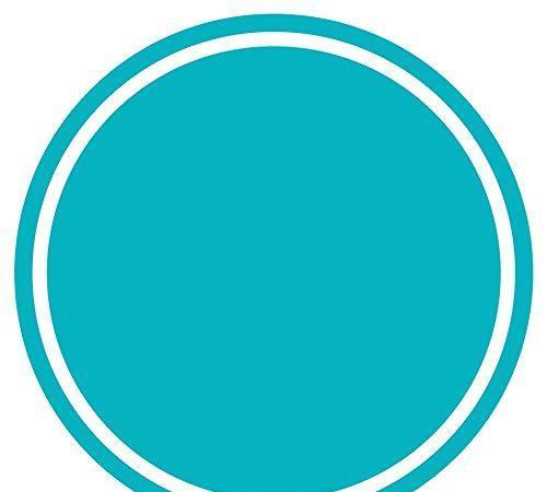 Solid Color Circle Gift Labels-Set of 40-Andaz Press-Aqua-