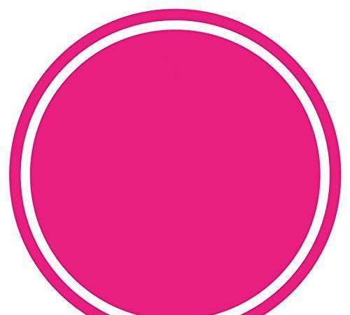 Solid Color Circle Gift Labels-Set of 40-Andaz Press-Fuchsia-