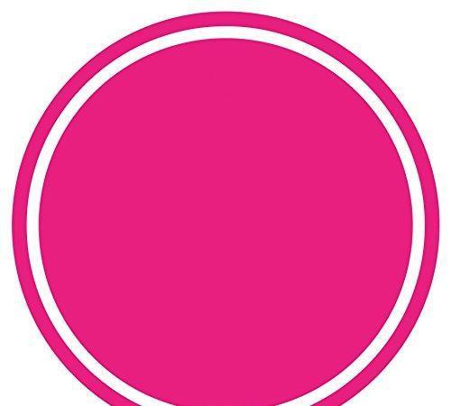 Solid Color Circle Gift Labels-Set of 40-Andaz Press-Fuchsia-