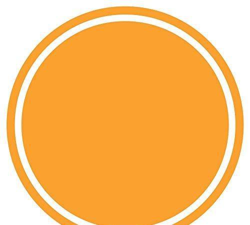 Solid Color Circle Gift Labels-Set of 40-Andaz Press-Orange-