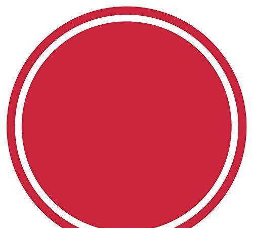 Solid Color Circle Gift Labels-Set of 40-Andaz Press-Red-