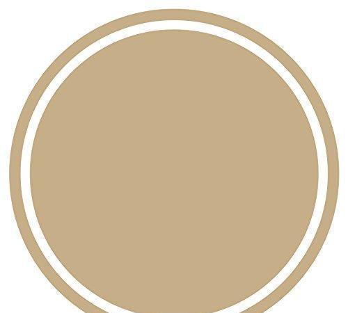 Solid Color Circle Gift Labels-Set of 40-Andaz Press-Tan-