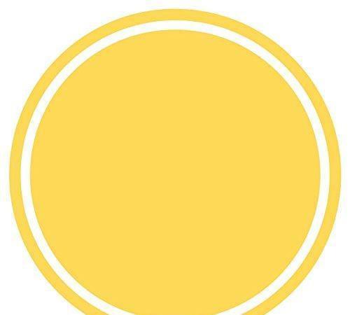 Solid Color Circle Gift Labels-Set of 40-Andaz Press-Yellow-