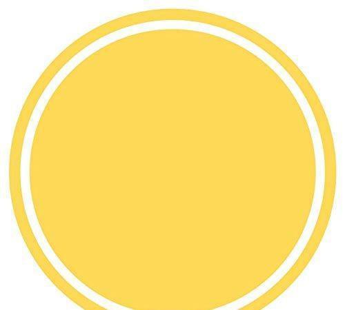 Solid Color Circle Gift Labels-Set of 40-Andaz Press-Yellow-