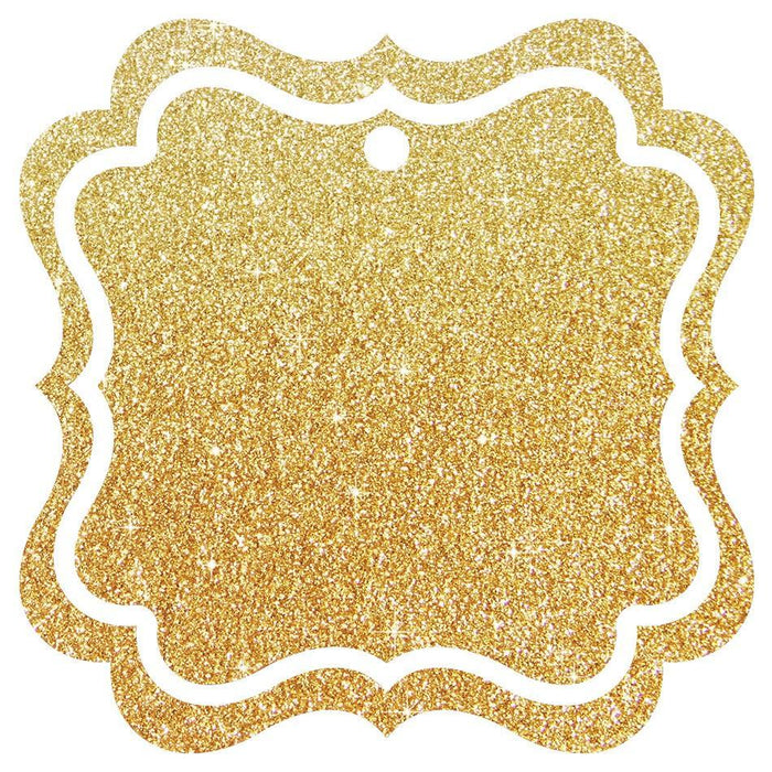 Solid Color Fancy Square Blank Gift Tags-Set of 24-Andaz Press-Gold-