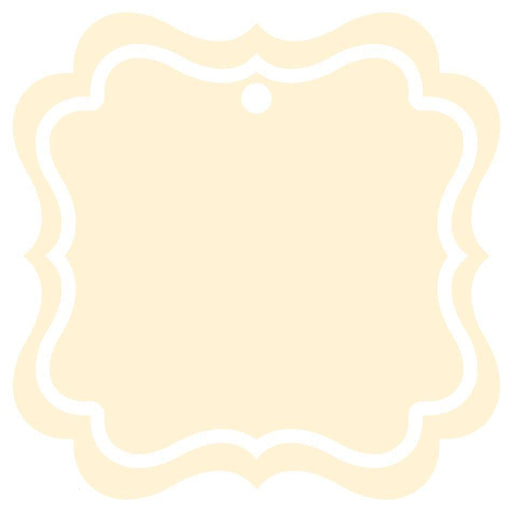 Solid Color Fancy Square Blank Gift Tags-Set of 24-Andaz Press-Ivory-