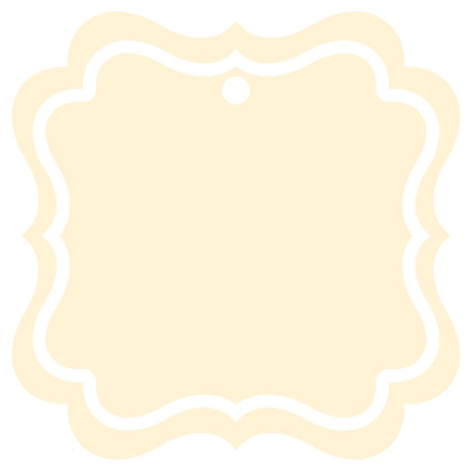 Solid Color Fancy Square Blank Gift Tags-Set of 24-Andaz Press-Ivory-