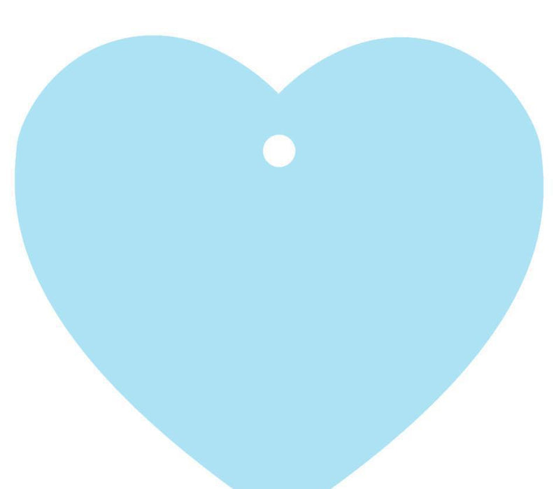 Solid Color Heart Shape Blank Gift Tags-Set of 30-Andaz Press-Baby Blue-